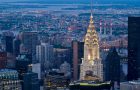 "A night view of some of the Manhattan skyscrapers, including the Chrysler BuildingSimilar images:"